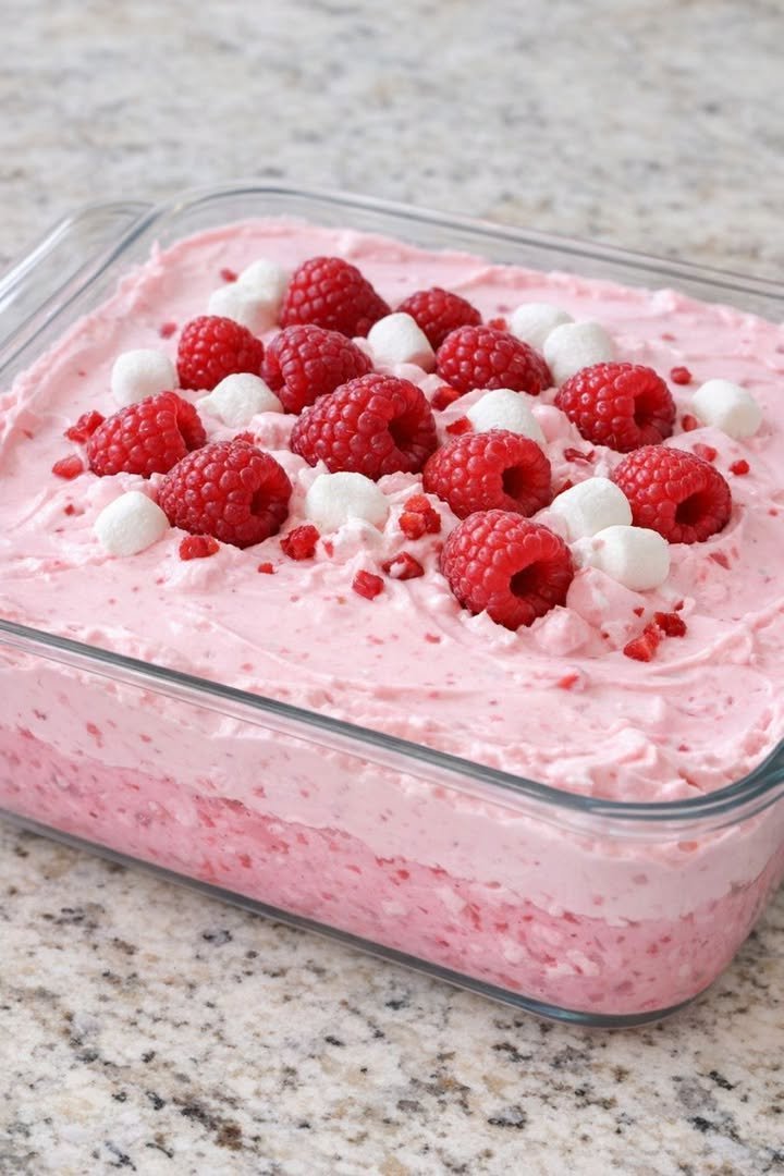 3-Ingredient Raspberry Marshmallow Fluff