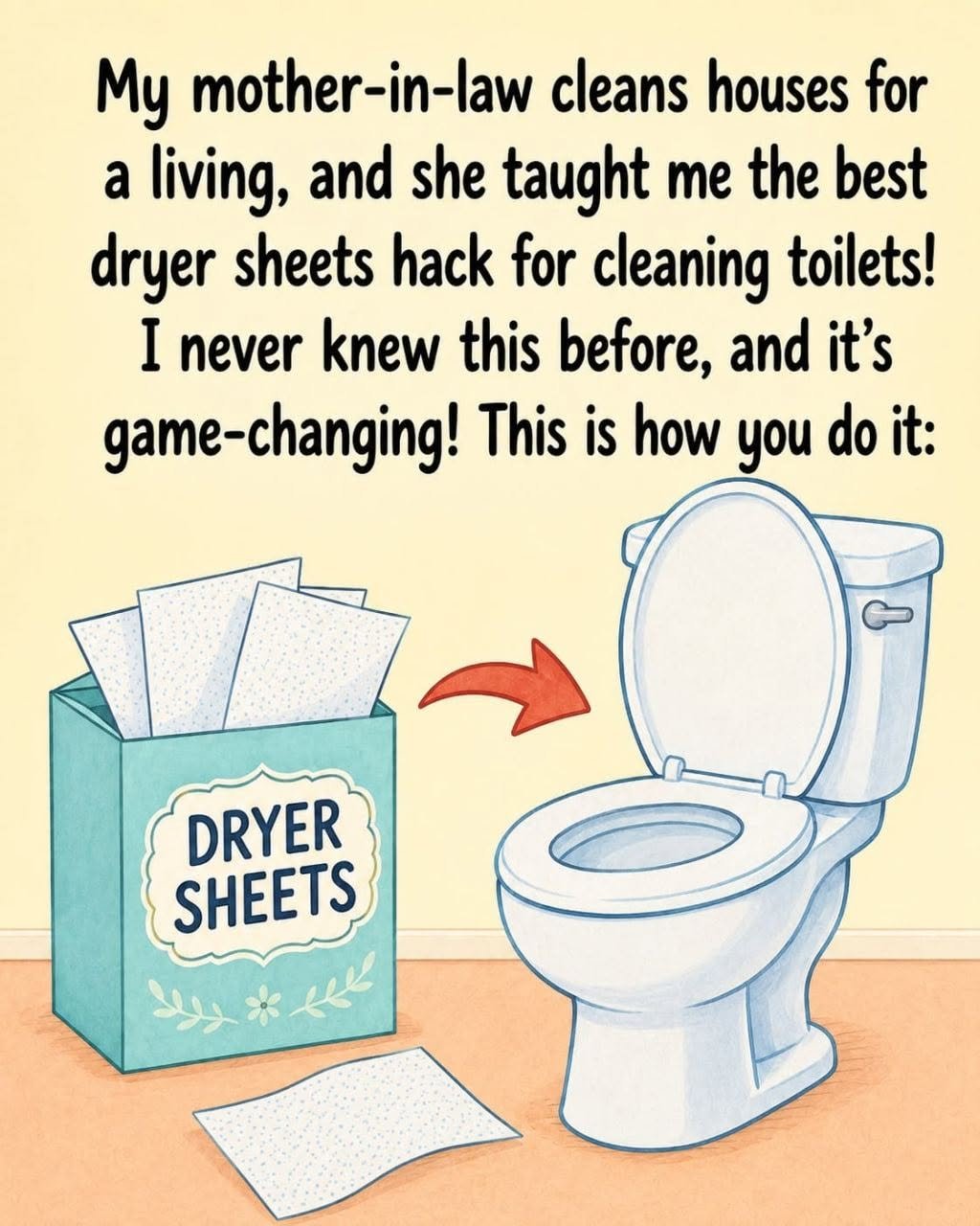 Surprising Dryer Sheet Hack for Easy Toilet Cleaning