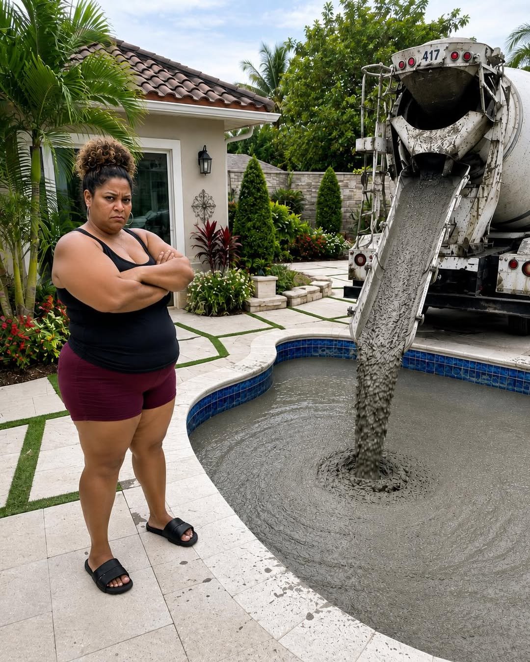 My Neighbor Filled My Pool With Concrete Because My Kids Were “Too Loud”—She Never Saw What Came Next