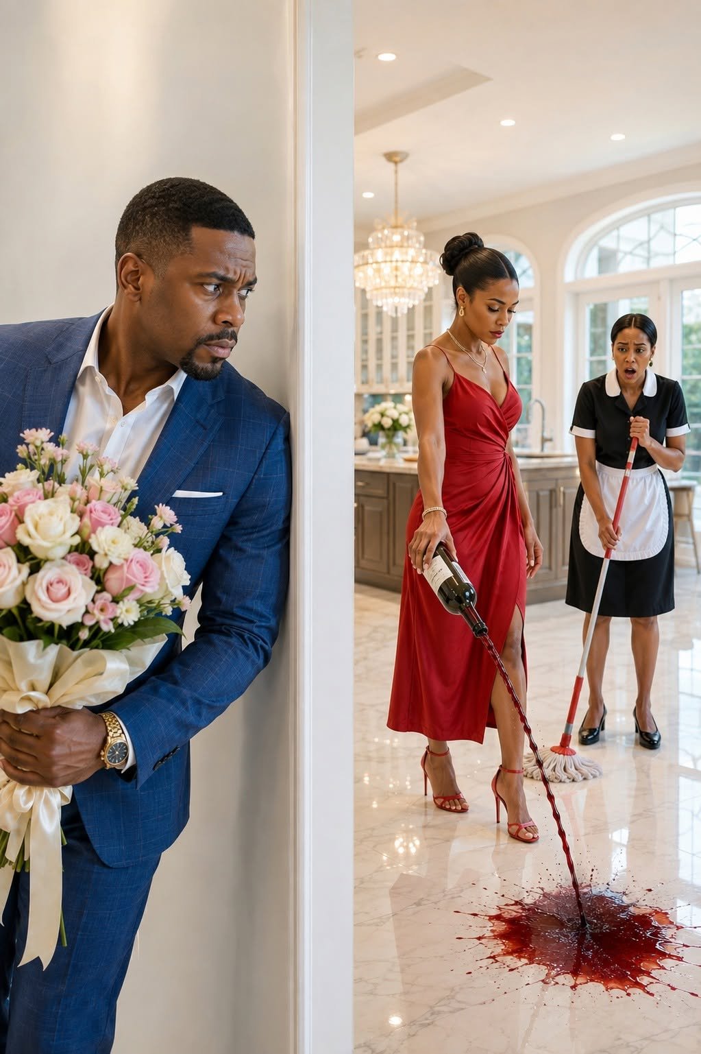 He Came Home With White Roses and Found His Fiancée Humiliating the Housekeeper. Three Weeks Later, the Woman She Tried to Erase Exposed the Secret That Destroyed the Wedding