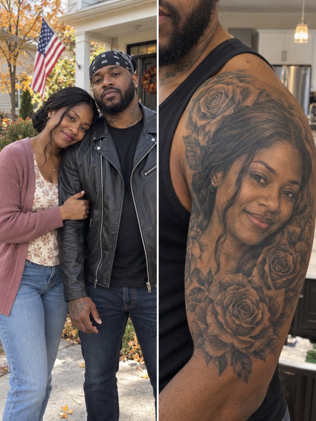My daughter brought a heavily tattooed biker to our family dinner and introduced him as her fiancé — my husband went pale the moment the man took off his jacket.